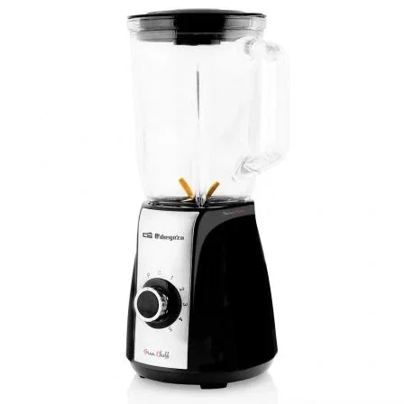 Orbegozo Batidora de Vaso BV 6575 1.5L 600W 5 Velocidades - Jarra de Cristal